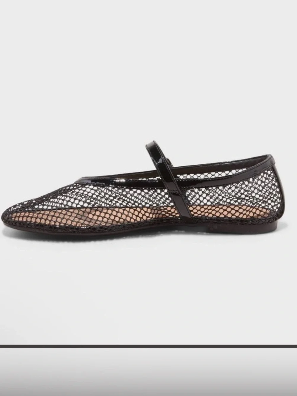 Black Mesh Mary Jane Flat - Women's Stylish Breathable Shoe